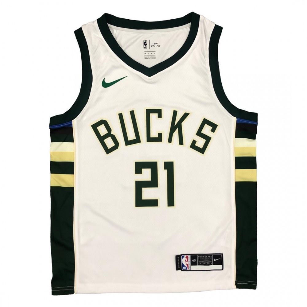 Men's Milwaukee Bucks Jrue Holiday #21 White 2020/21 Swingman Jersey - Association Edition-Pro Kit Vault | Brand New 26/27 Sports Jerseys